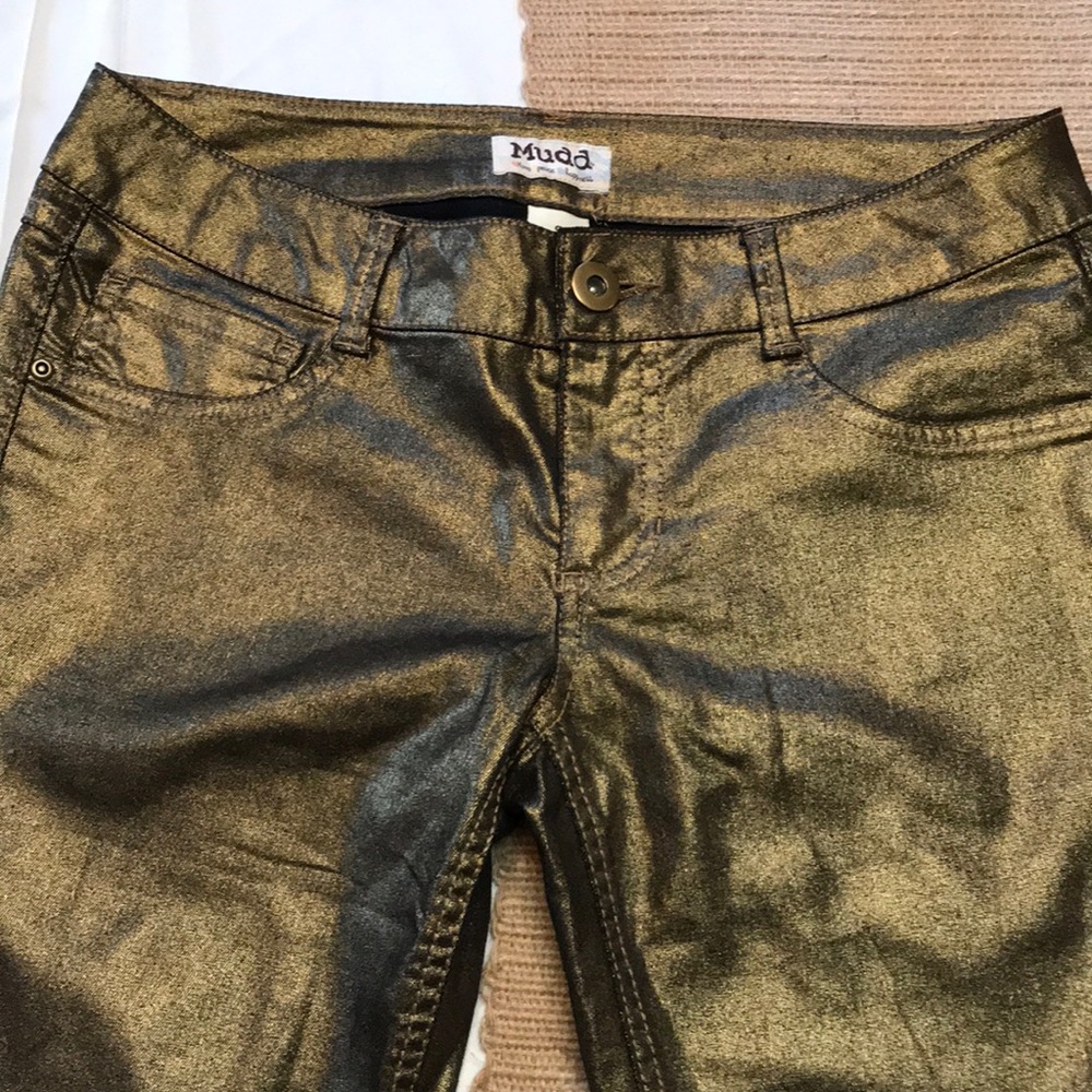 Size 9 Mudd Bronze Metallic Jeggings